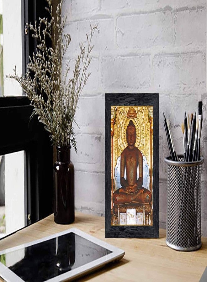 PNF Poster n Frames PNF Lord Mahavir Swami Jain Wooden Photo Frame|Acrylic Sheet|Daily Worship/Pooja|Home Wall Decoration|Best Gifting Option(Multicolour,8x6inch)-22605 - Image 2